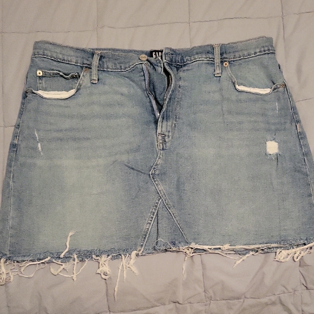 GAP Distressed Denim Skirt
